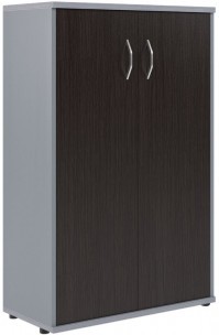 Шкаф колонка с глухой дверью СУ-2.3(L) Венге/Металлик 406*365*1200