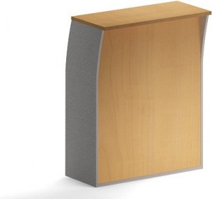 Стойка ресепшн РС-2 Беларусь Клен/Металлик 1240*510*1150