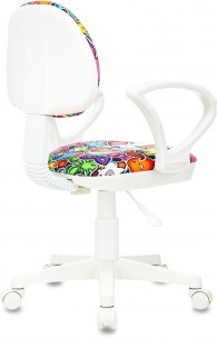 Кресло детское Бюрократ KD-3/WH/ARM мультиколор маскарад крестов. пластик пластик белый